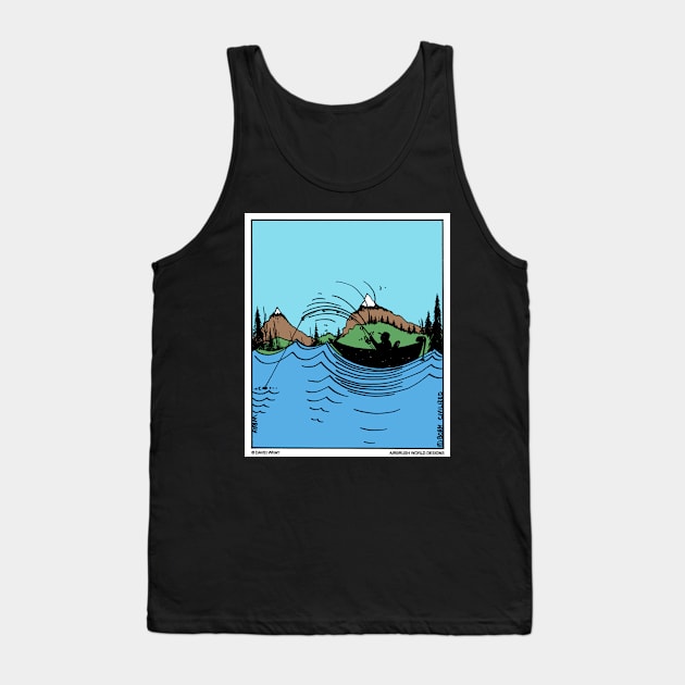 Fisherman Boating Out On The Lake Fishing Novelty Gift Tank Top by Airbrush World